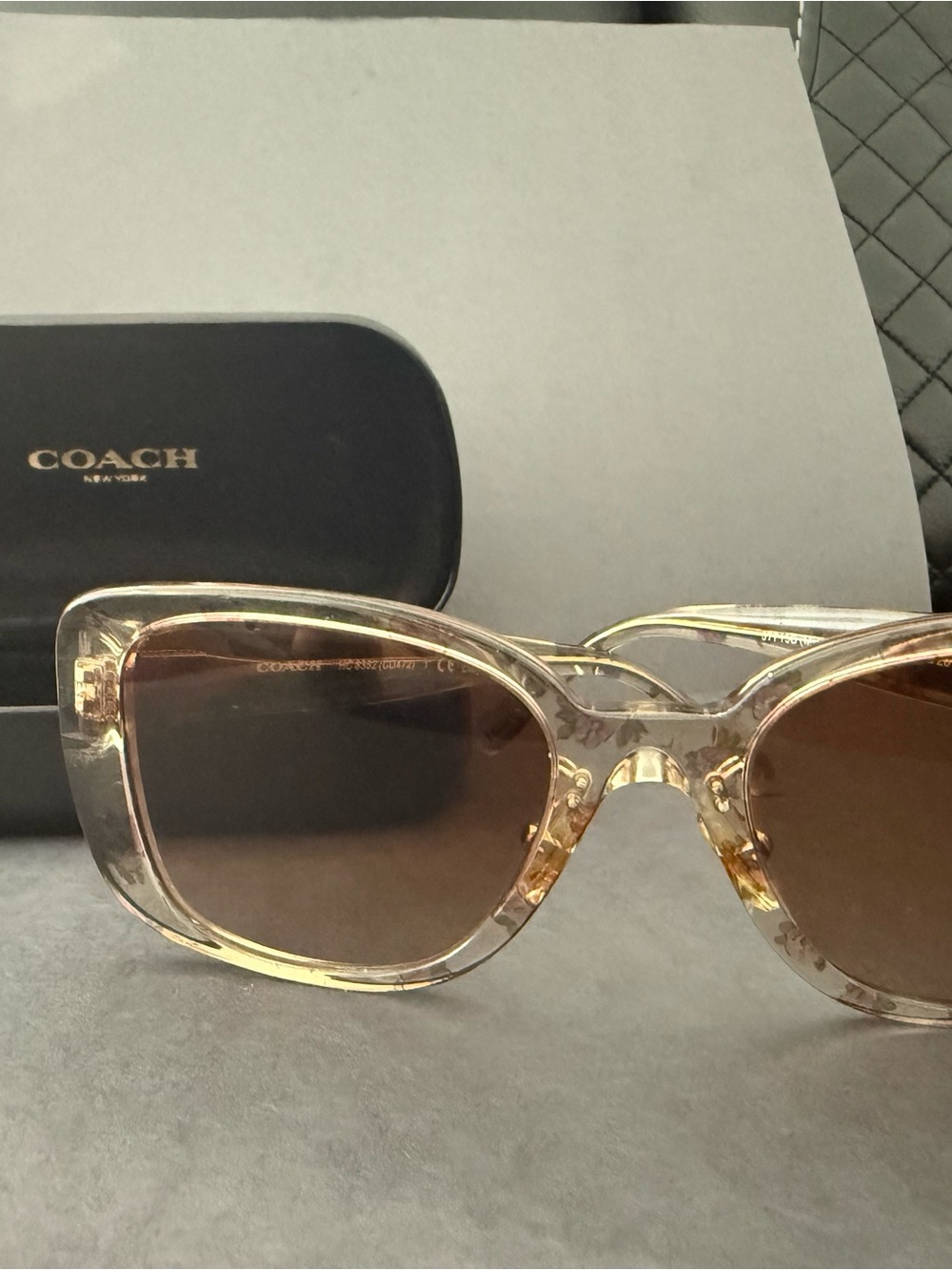 Authentic Coach Mini Vintage Rose Square Sunglasses (HC8352)